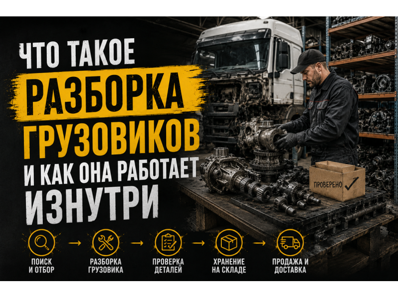 Как работает разборка грузовиков: от автомобиля-донора до готовой запчасти Как работает разборка грузовиков: от автомобиля-донора до готовой запчасти